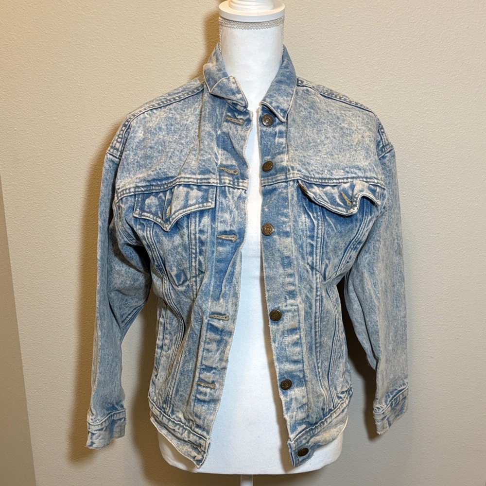Vintage Levi's Acid Wash Light Blue Denim Jacket